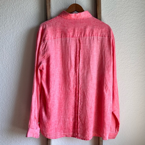 Henri Costa Coastal Rum Punch 100% Linen Button Down sz: Med NWOT - Picture 8 of 8